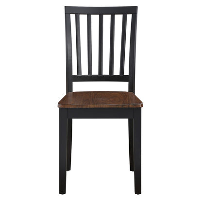 Steve Silver - Joplin Solid Wood Two-Tone Farmhouse Chair, Walnut and Ebony finish (Set of 2) - JOP500NS view 4