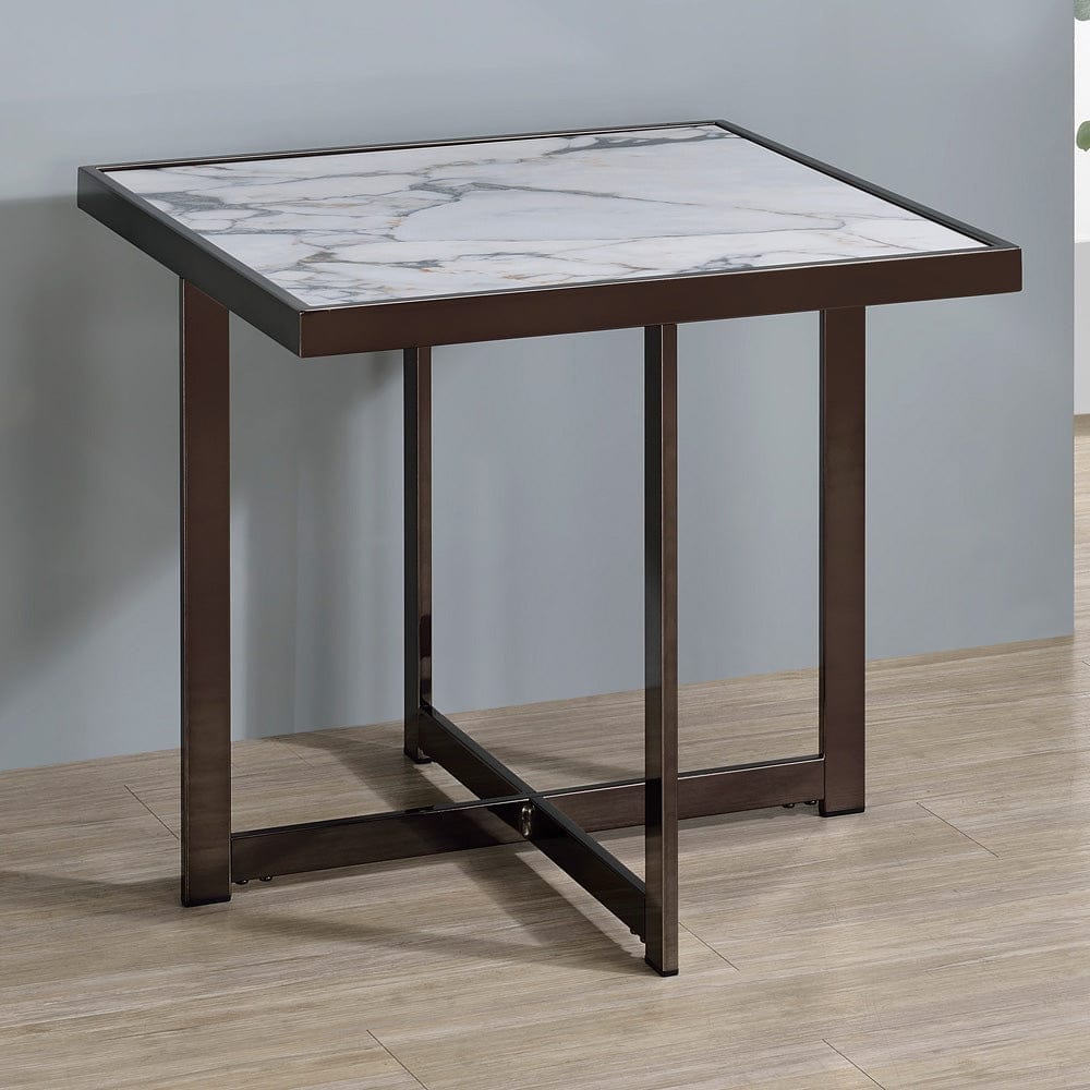 Steve Silver - Kayley Sintered Stone Square End Table - KY200WE view 4