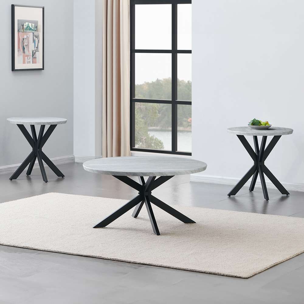 Steve Silver - Keyla 3-Piece Faux-Marble Table Set - KY200-2E-3PC veiw 1