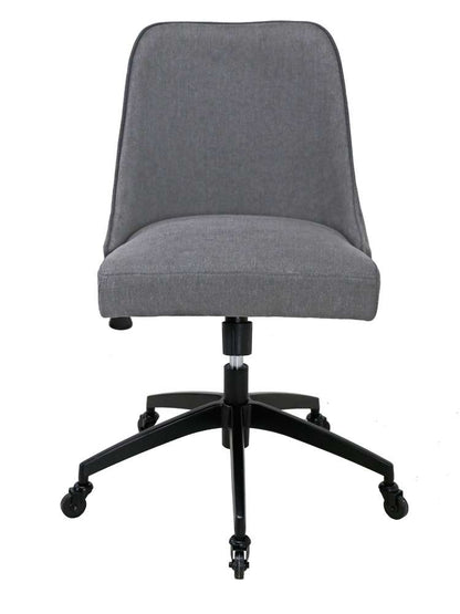 Steve Silver - Kinsley Swivel Upholstered Desk Chair - Gray - KS200SG veiw 1