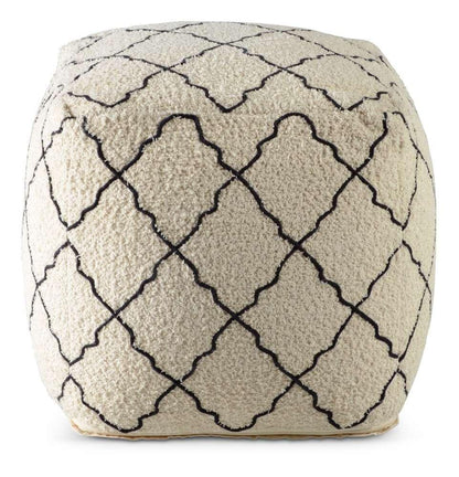 Steve Silver - Lattice Square Pouf - LT180P veiw 1