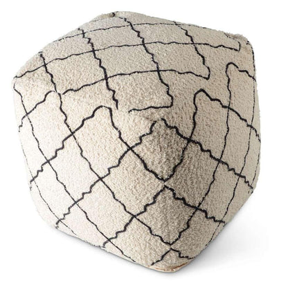Steve Silver - Lattice Square Pouf - LT180P veiw 2