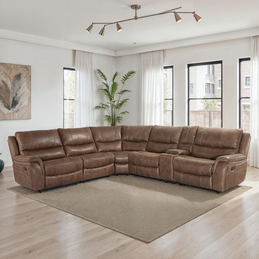 Steve Silver - Lehi 6-Piece Manual Reclining Sectional - LH97506PCSECT view 3