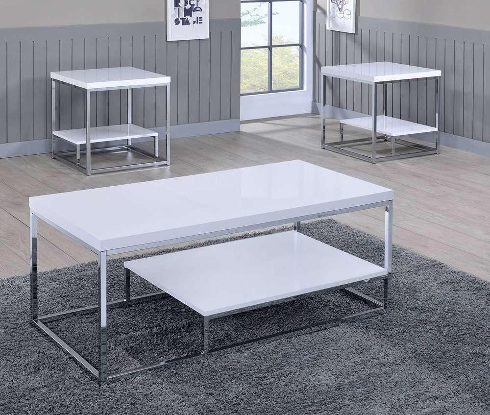 Steve Silver - Lucia 3-Piece Occasional Set - LU450-2E-3PC-W veiw 1