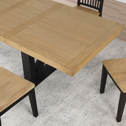 Steve Silver - Magnolia 5-Piece Set, 72-108" Dining Table w/2-18 Leaves, 4 Side Chairs, Black Base - MM500K-D5PC view 7