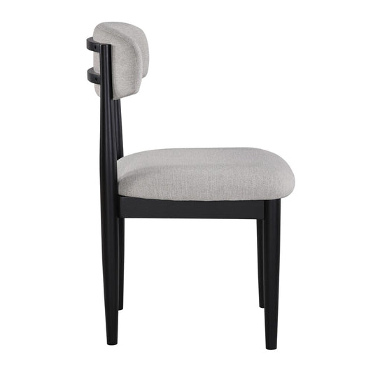 Steve Silver - Magnolia 52-inch Round Dining Table & 6 Upholstered Side Chairs, Black Finish - MM520K-D7PC view 2