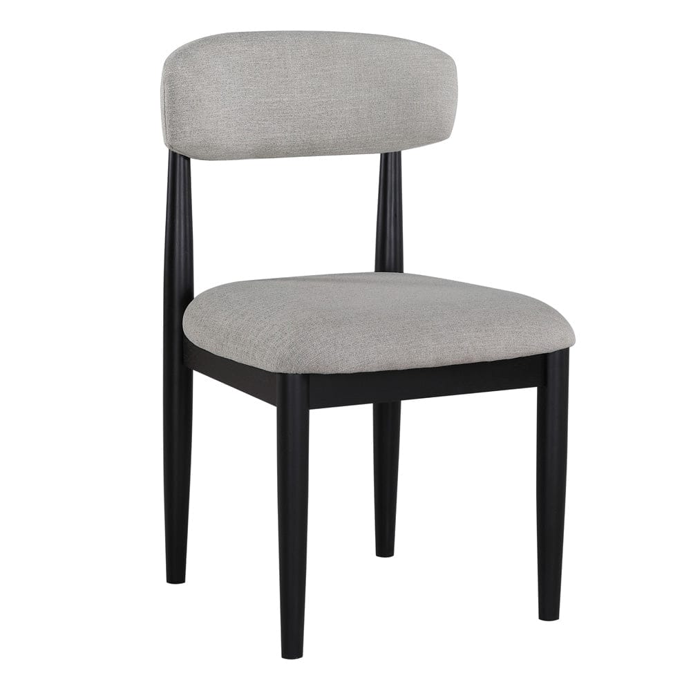 Steve Silver - Magnolia 52-inch Round Dining Table & 6 Upholstered Side Chairs, Black Finish - MM520K-D7PC view 3