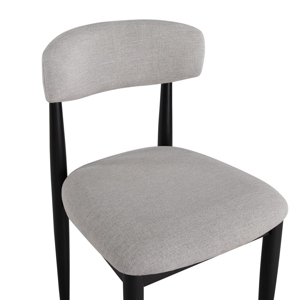 Steve Silver - Magnolia 52-inch Round Dining Table & 6 Upholstered Side Chairs, Black Finish - MM520K-D7PC view 6