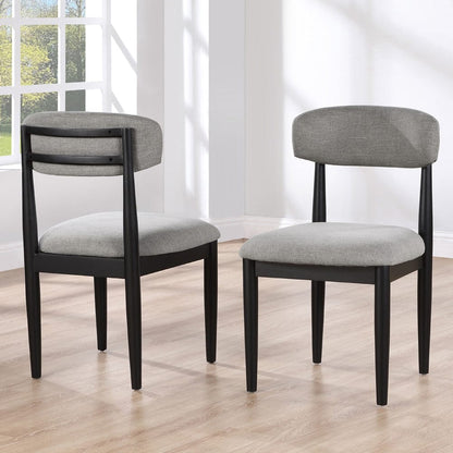 Steve Silver - Magnolia 52-inch Round Dining Table & 6 Upholstered Side Chairs, Black Finish - MM520K-D7PC view 9
