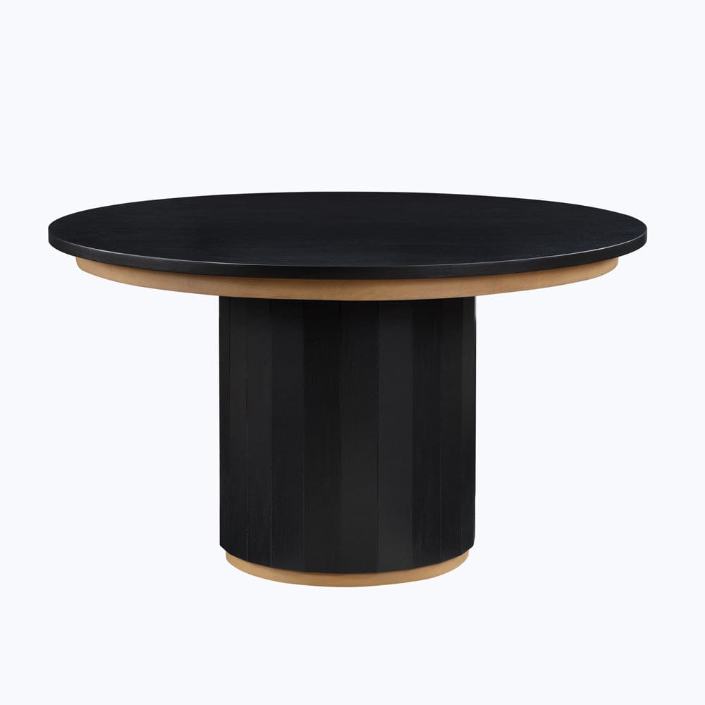 Steve Silver - Magnolia 52-Inch Round Table, Black with Gold Accent - MM520KTTTB view 4