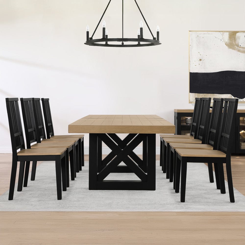Steve Silver - Magnolia 7-Piece Set, 72-108" Dining Table w/2-18 Leaves, 6 Side Chairs, Black Base - MM500K-D7PC view 8