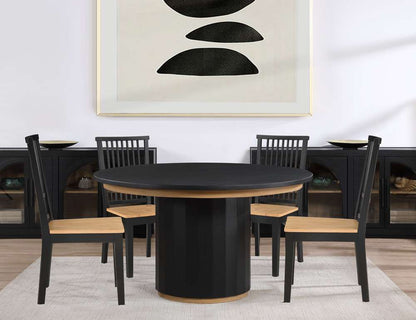 Steve Silver - Magnolia Black 5PC Round Dining Set - MM520K-S-D5PC veiw 6