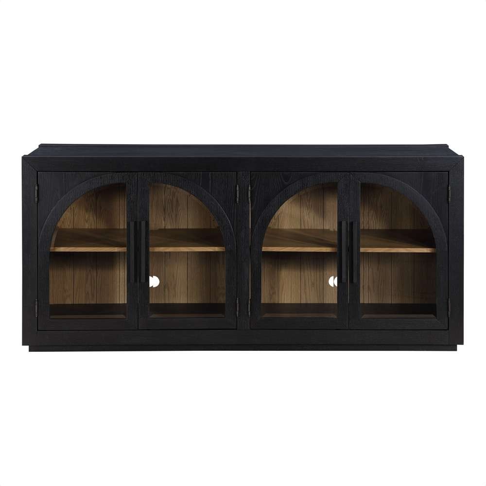 Steve Silver - Magnolia Cathedral Doored Server - Black - MM520KSV veiw 1