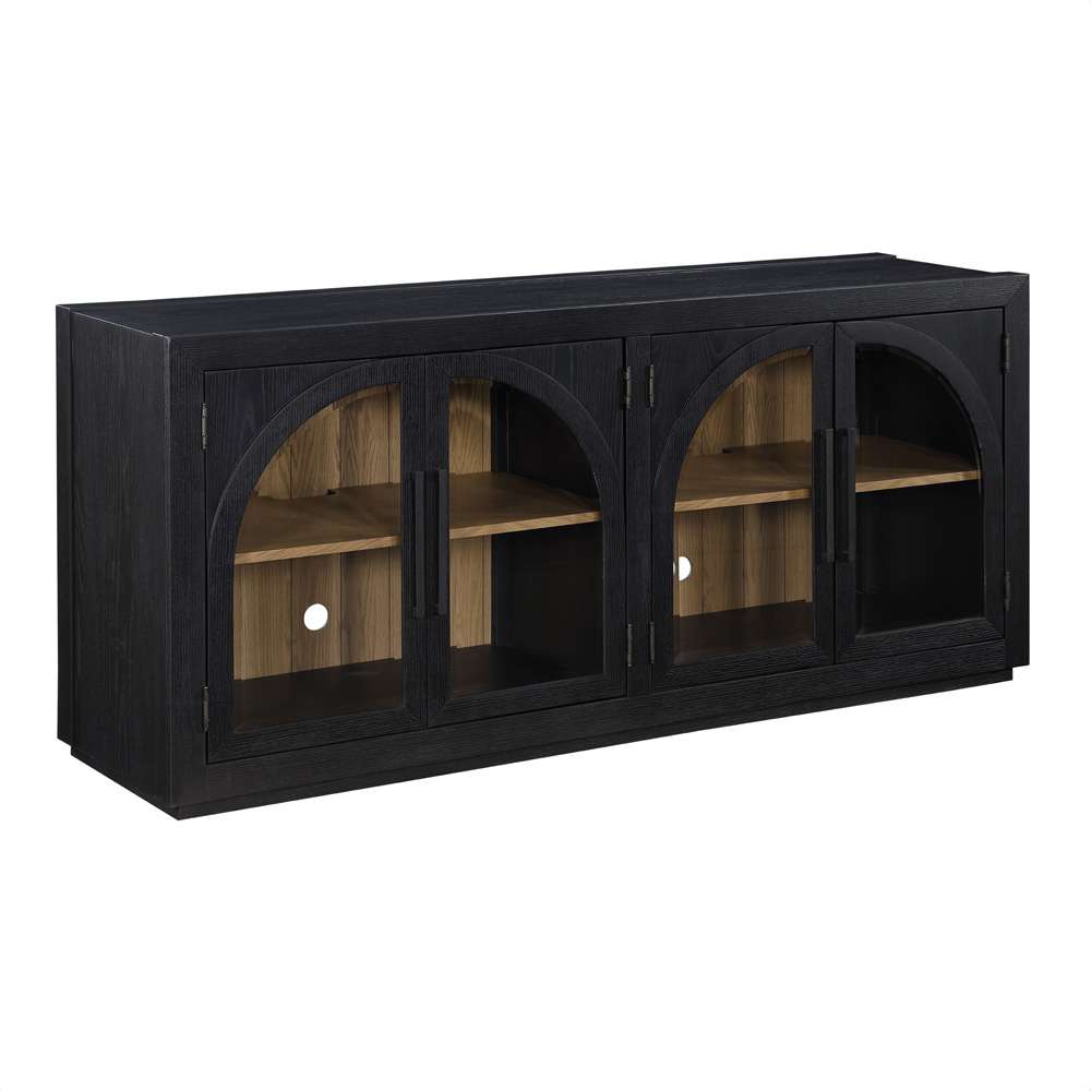 Steve Silver - Magnolia Cathedral Doored Server - Black - MM520KSV veiw 2