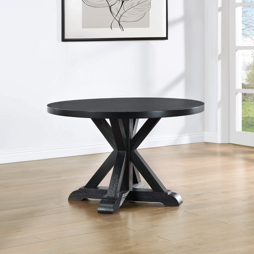 Steve Silver - Molly Black 48" Table w/ 4 Magnolia Chairs - MY4848K-MM500S-D5PC view 8