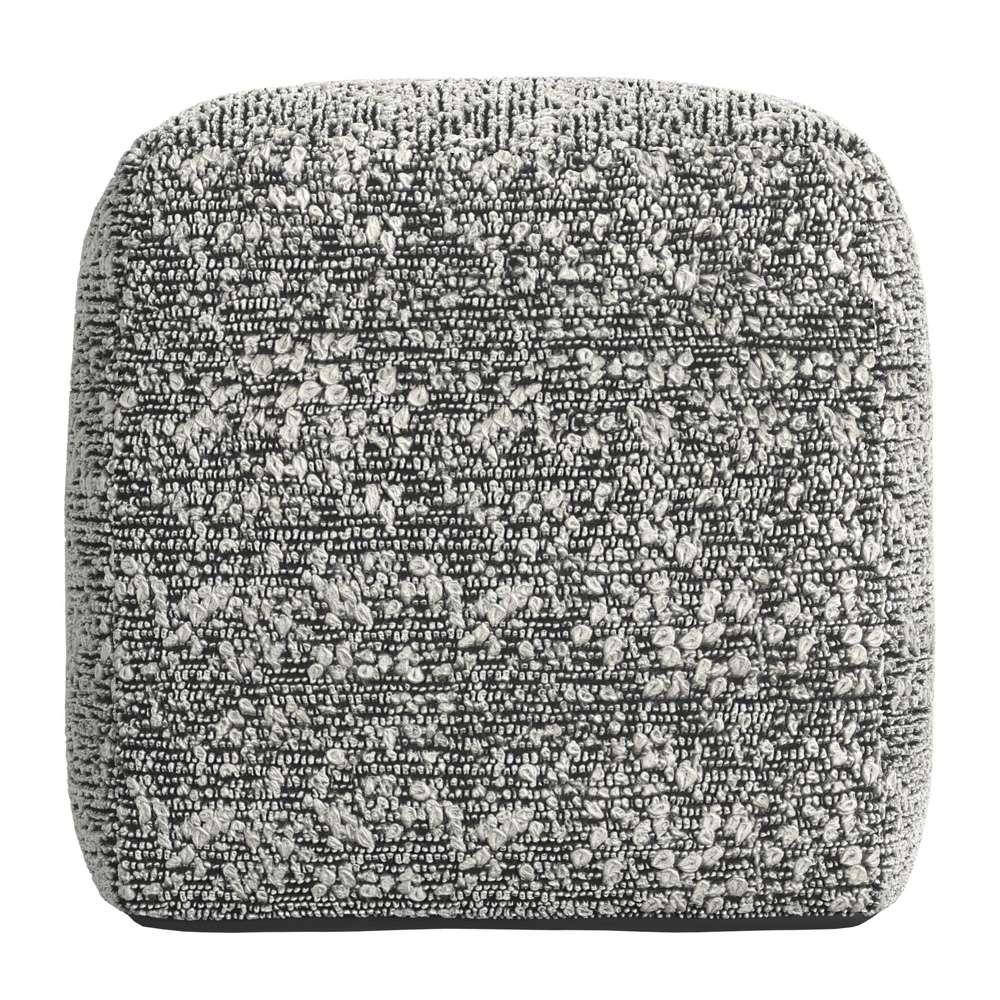 Steve Silver - Nahara Boucle Black Woven Square Pouf - NH180P veiw 1