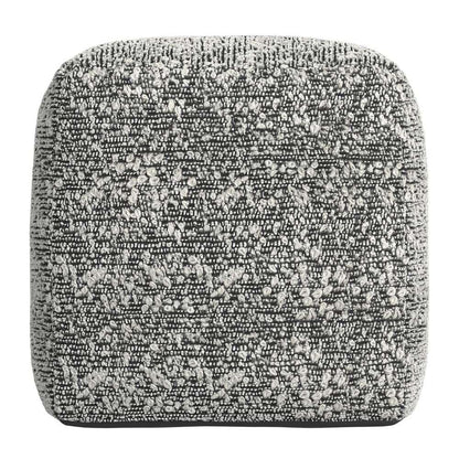 Steve Silver - Nahara Boucle Black Woven Square Pouf - NH180P veiw 1