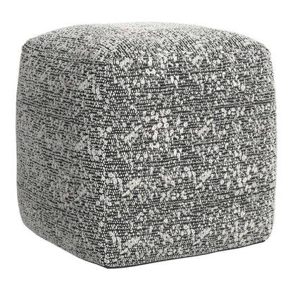 Steve Silver - Nahara Boucle Black Woven Square Pouf - NH180P veiw 2