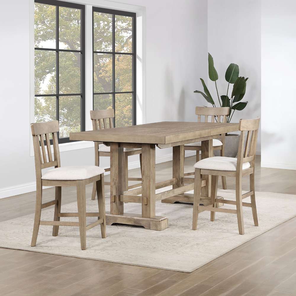 Steve Silver - Napa 5-Piece Counter Dining Set - Sand - NP600-C5PC-S veiw 1