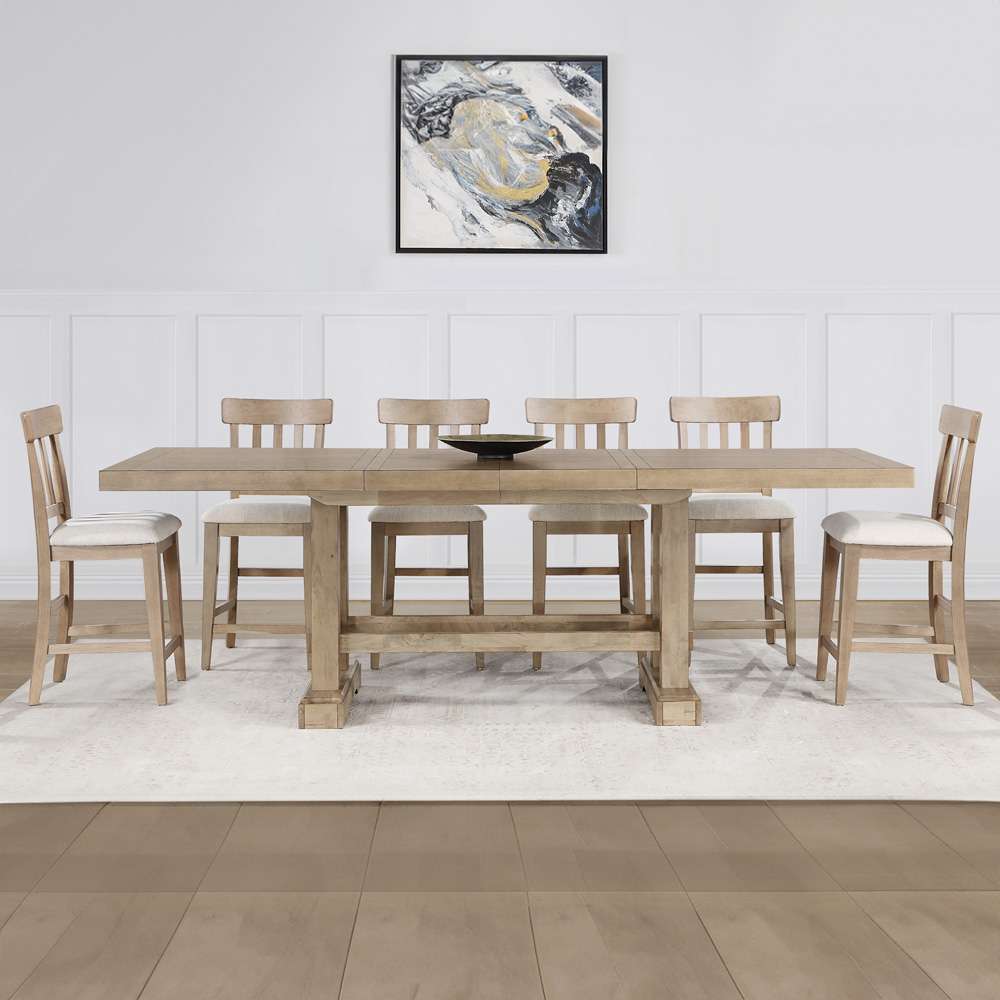 Steve Silver - Napa 7-Piece Counter Dining Set - Sand - NP600-C7PC-S veiw 1
