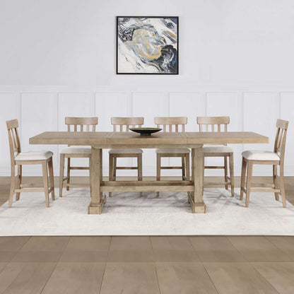 Steve Silver - Napa 7-Piece Counter Dining Set - Sand - NP600-C7PC-S veiw 1