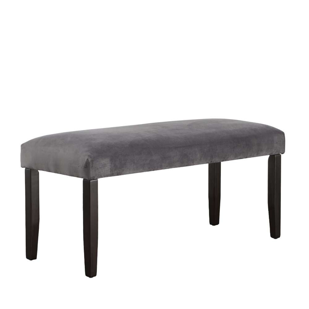 Steve Silver - Napoli Gray Velvet Bench - NL500BNG veiw 1