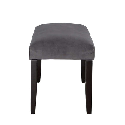 Steve Silver - Napoli Gray Velvet Bench - NL500BNG veiw 3