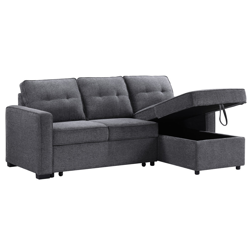 Steve Silver - Noah Reversible 95" Chofa, Gray - NOA800G-CHOFA view 2