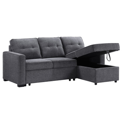 Steve Silver - Noah Reversible 95" Chofa, Gray - NOA800G-CHOFA view 2