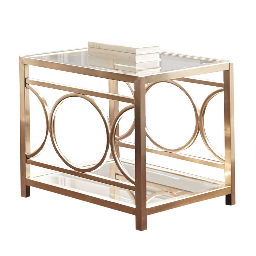 Steve Silver - Olympia End Table Gold - OL100EG veiw 1