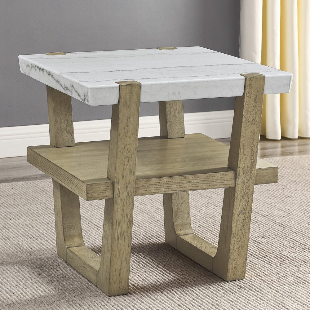 Steve Silver - Perth 3-Piece Marble Top Occasional Set (Cocktail Table & Two End Tables) - ER100-2E-3PC view 7