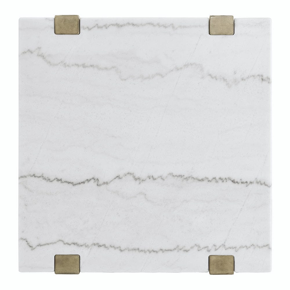 Steve Silver - Perth White Marble Top End Table - ER100E view 3