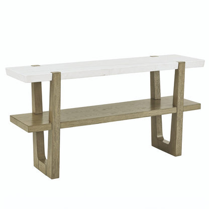 Steve Silver - Perth White Marble Top Sofa Table - ER100S view 1