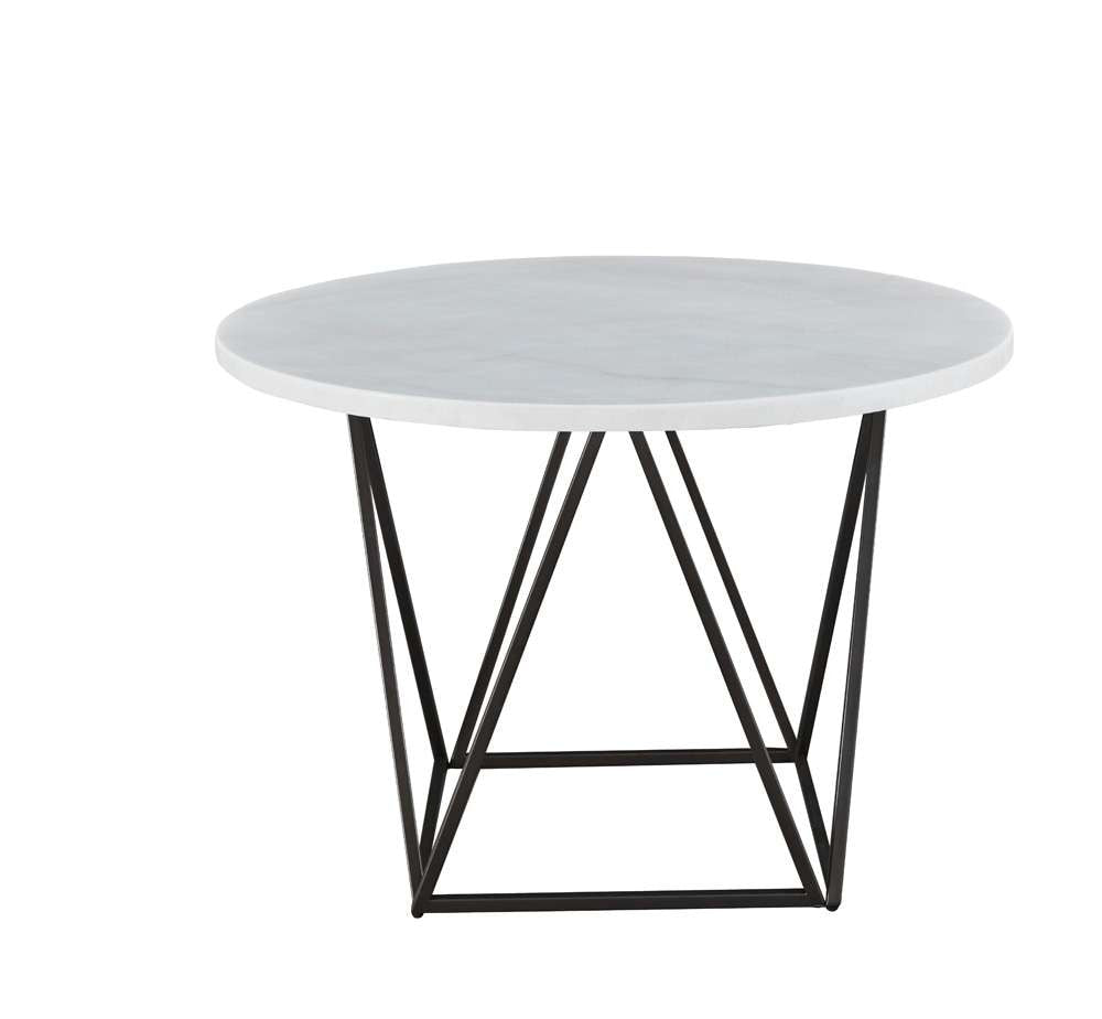 Steve Silver - Ramona White Marble Top Round Dining Table - RM440WT veiw 1