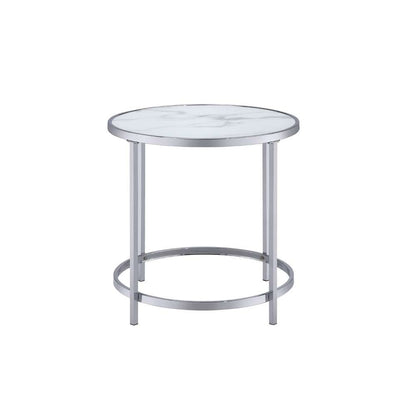 Steve Silver - Rayne Faux Marble Top Round End Table - RY300EW veiw 1