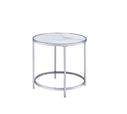 Steve Silver - Rayne Faux Marble Top Round End Table - RY300EW veiw 2