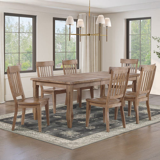 Steve Silver - Riverdale Leg Table with 6 Wooden Side Chairs - RV700T-RV500S-D7PC view 1