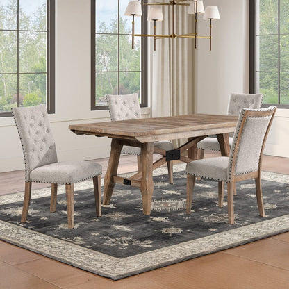 Steve Silver - Riverdale Trestle Table with 4 RV700S Chairs - RV500TTB_RV700S-D5PC view 1