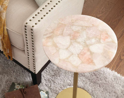 Steve Silver - Rosie Rose Quartz Top Chairside End Table - RS140EC veiw 3