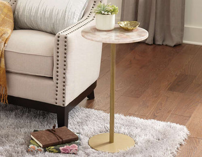 Steve Silver - Rosie Rose Quartz Top Chairside End Table - RS140EC veiw 4