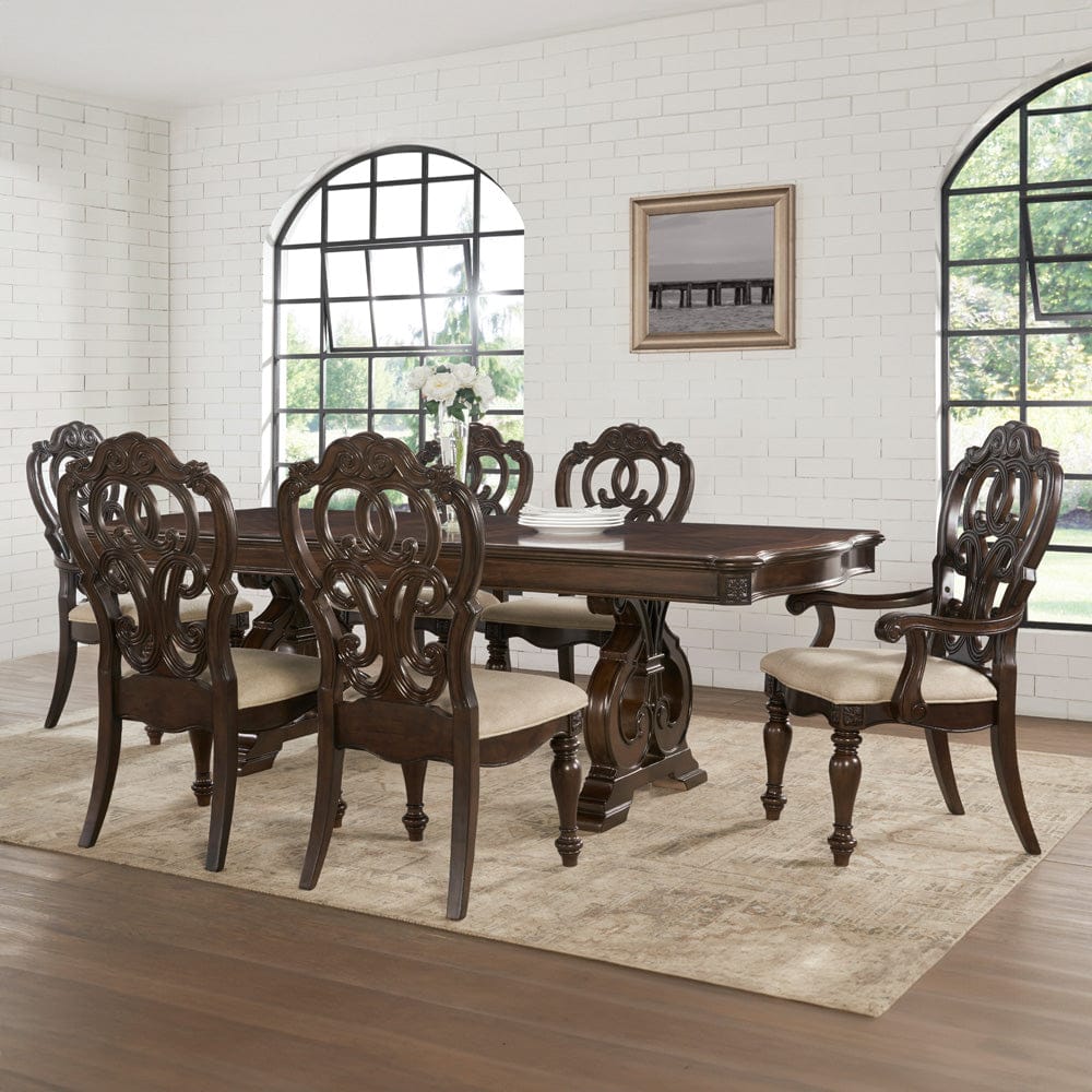 Steve Silver - Royale 7-Piece Arm Chair Dining Set (Table, 4 Side Chairs, 2 Arm Chairs) - RY500A2-7PC view 1
