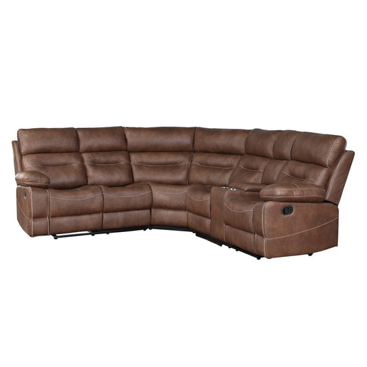 Steve Silver - Rudger 3-Piece Sectional (LAF,RAF,W), Brown - RUD800N-3PC-SECT view 1