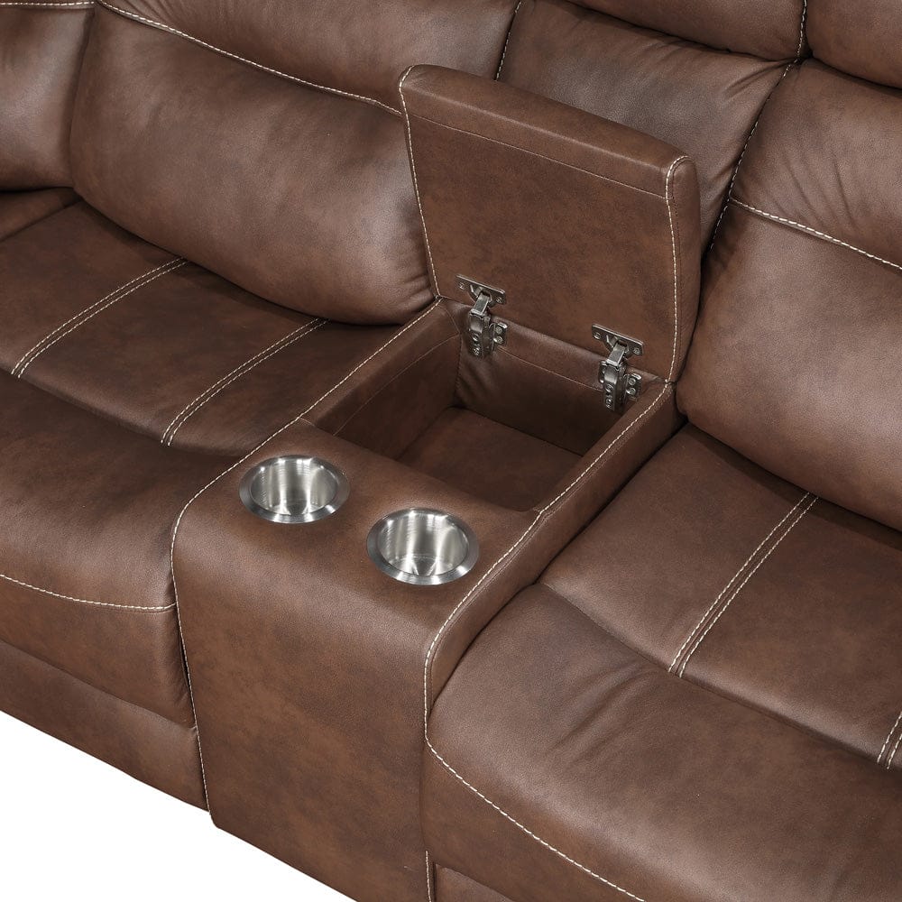 Steve Silver - Rudger 3-Piece Sectional (LAF,RAF,W), Brown - RUD800N-3PC-SECT view 4