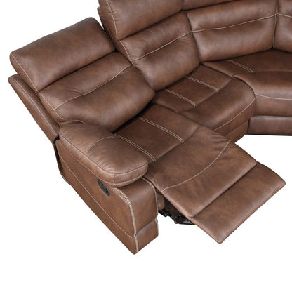 Steve Silver - Rudger 3-Piece Sectional (LAF,RAF,W), Brown - RUD800N-3PC-SECT view 5