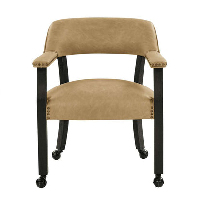 Steve Silver - Rylie Captains Chair - Black Finish with Sand Vegan Leather - RL500KACT veiw 1