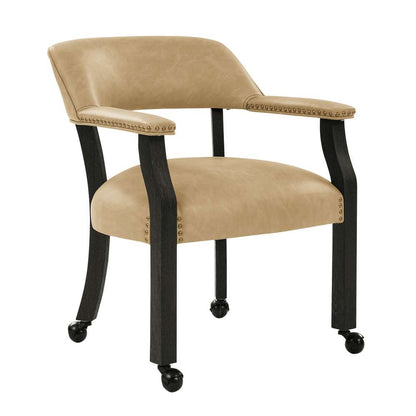 Steve Silver - Rylie Captains Chair - Black Finish with Sand Vegan Leather - RL500KACT veiw 2