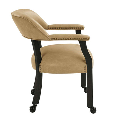 Steve Silver - Rylie Captains Chair - Black Finish with Sand Vegan Leather - RL500KACT veiw 3