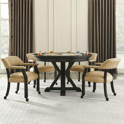 Steve Silver - Rylie Captains Chair - Black Finish with Sand Vegan Leather - RL500KACT veiw 4