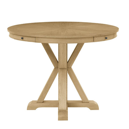 Steve Silver - Rylie Counter Table & 4 Swivel Counter Chairs, Natural Finish - RL600N-C5PC view 2