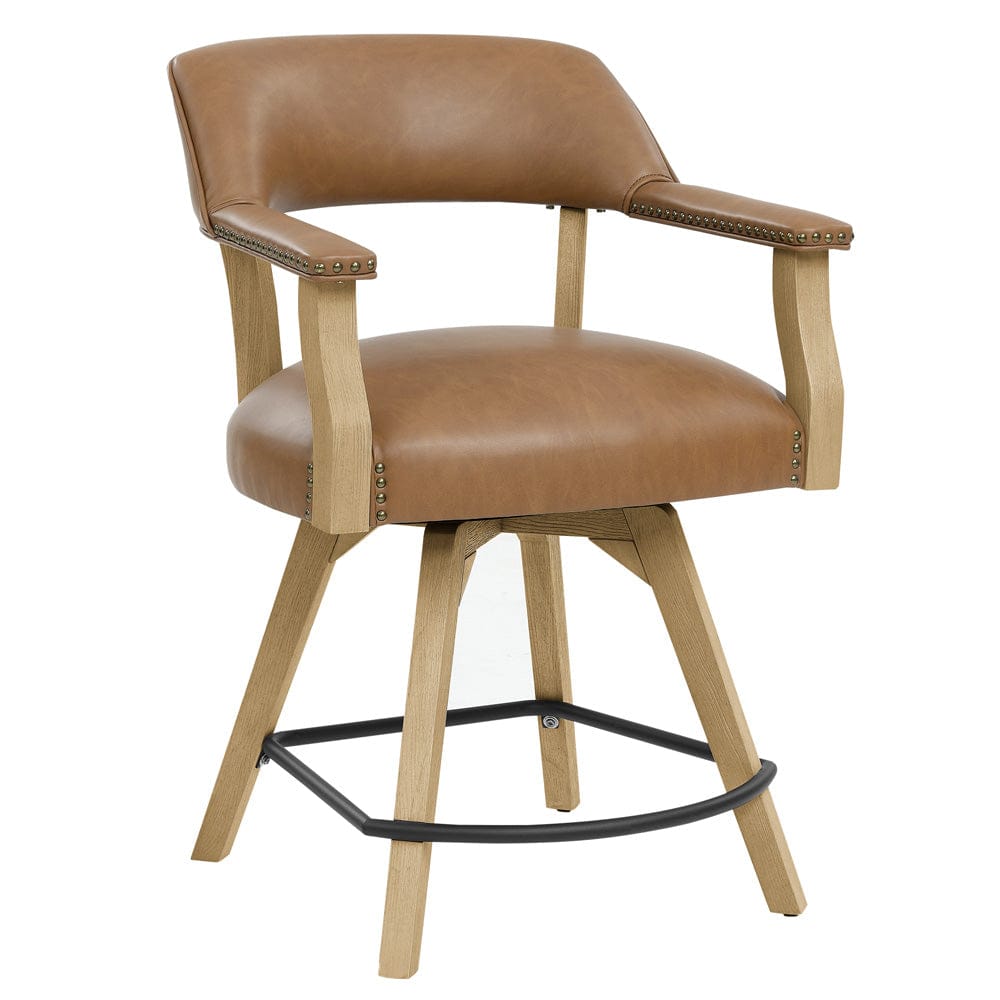 Steve Silver - Rylie Counter Table & 4 Swivel Counter Chairs, Natural Finish - RL600N-C5PC view 3